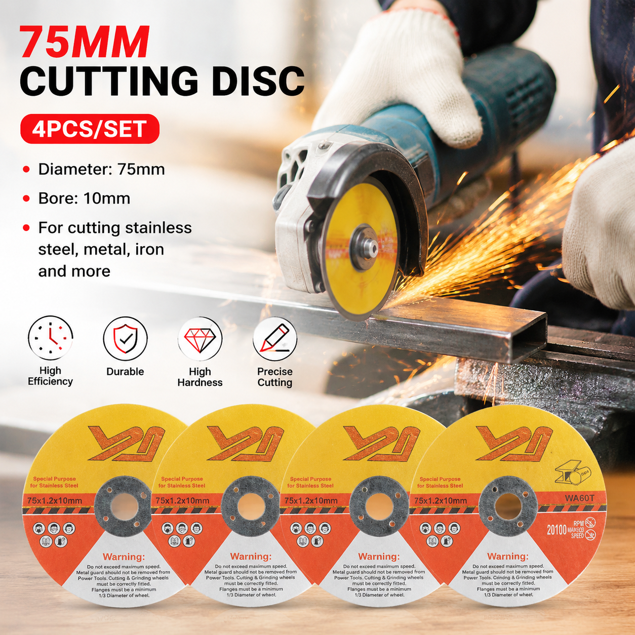 Power Tools Jigsaw - 4PCS 75mm Cutting Disc,1.2mm Circular Saw