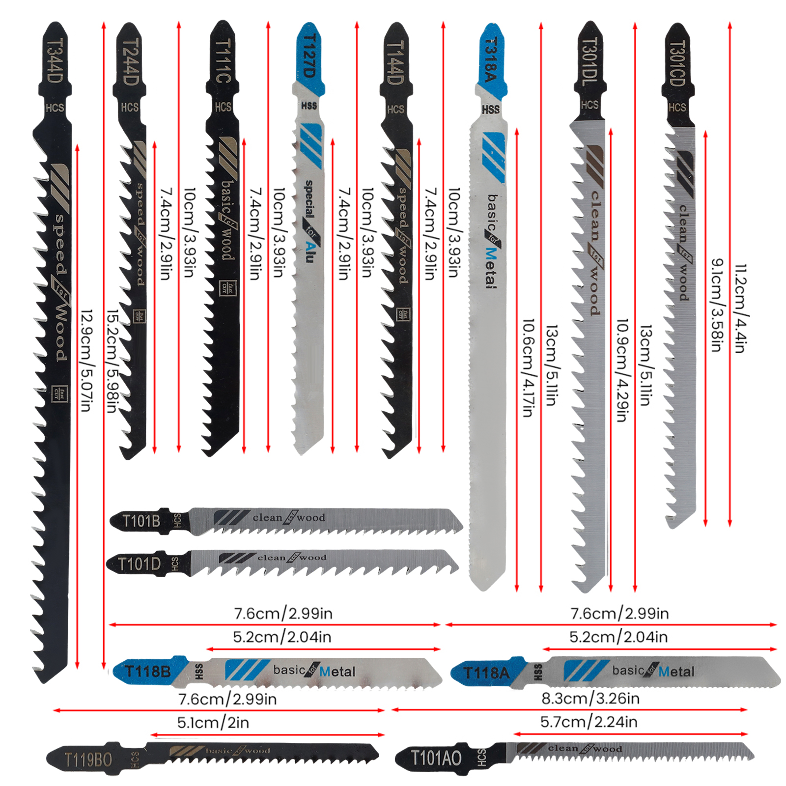 48 to 192Pcs Jig Saw Blade Set – обзор и цена Power Tools Jigsaw
