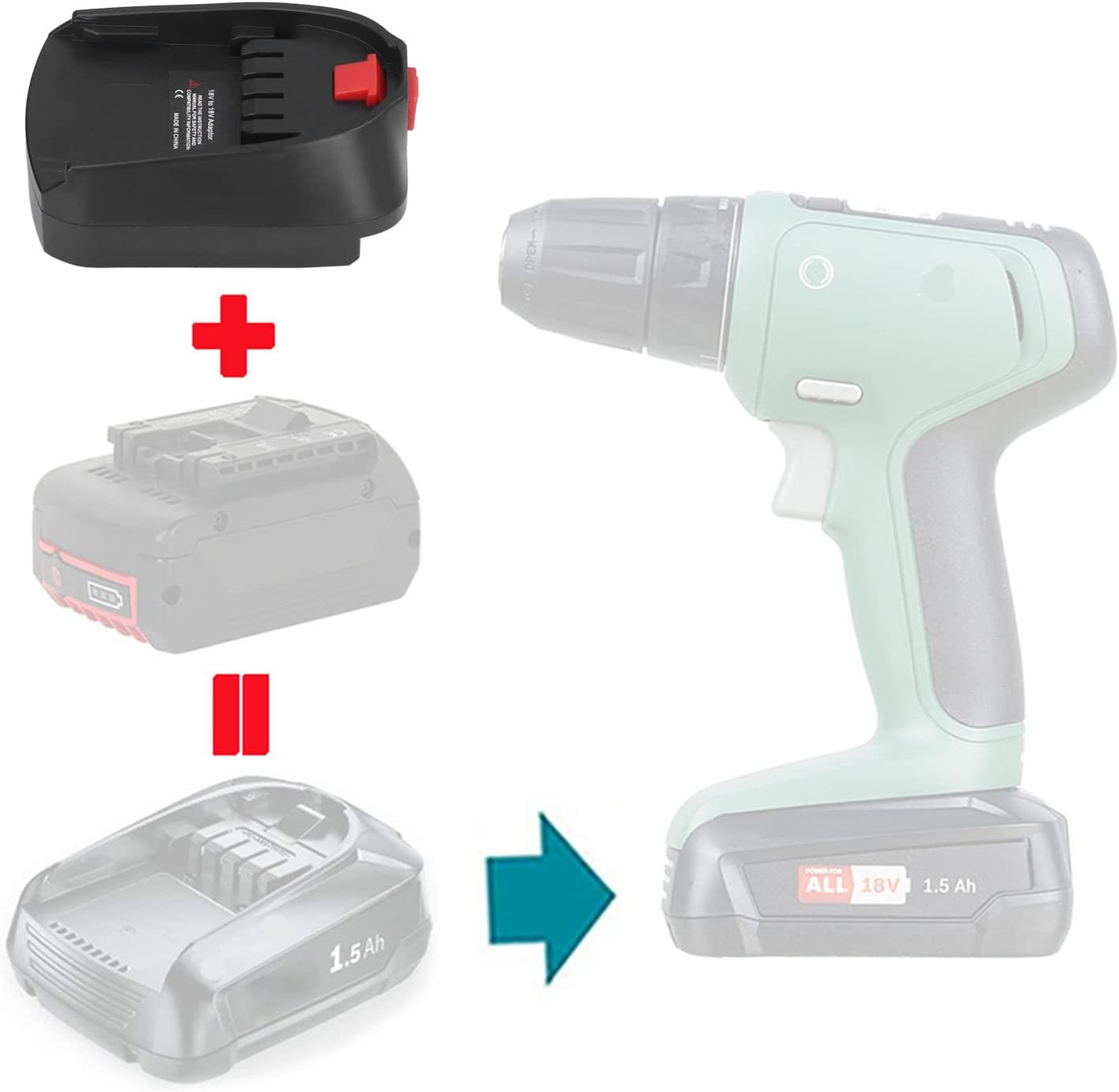 Battery Adapter Use For Bosch  – обзор и цена Power Tools Green Color
