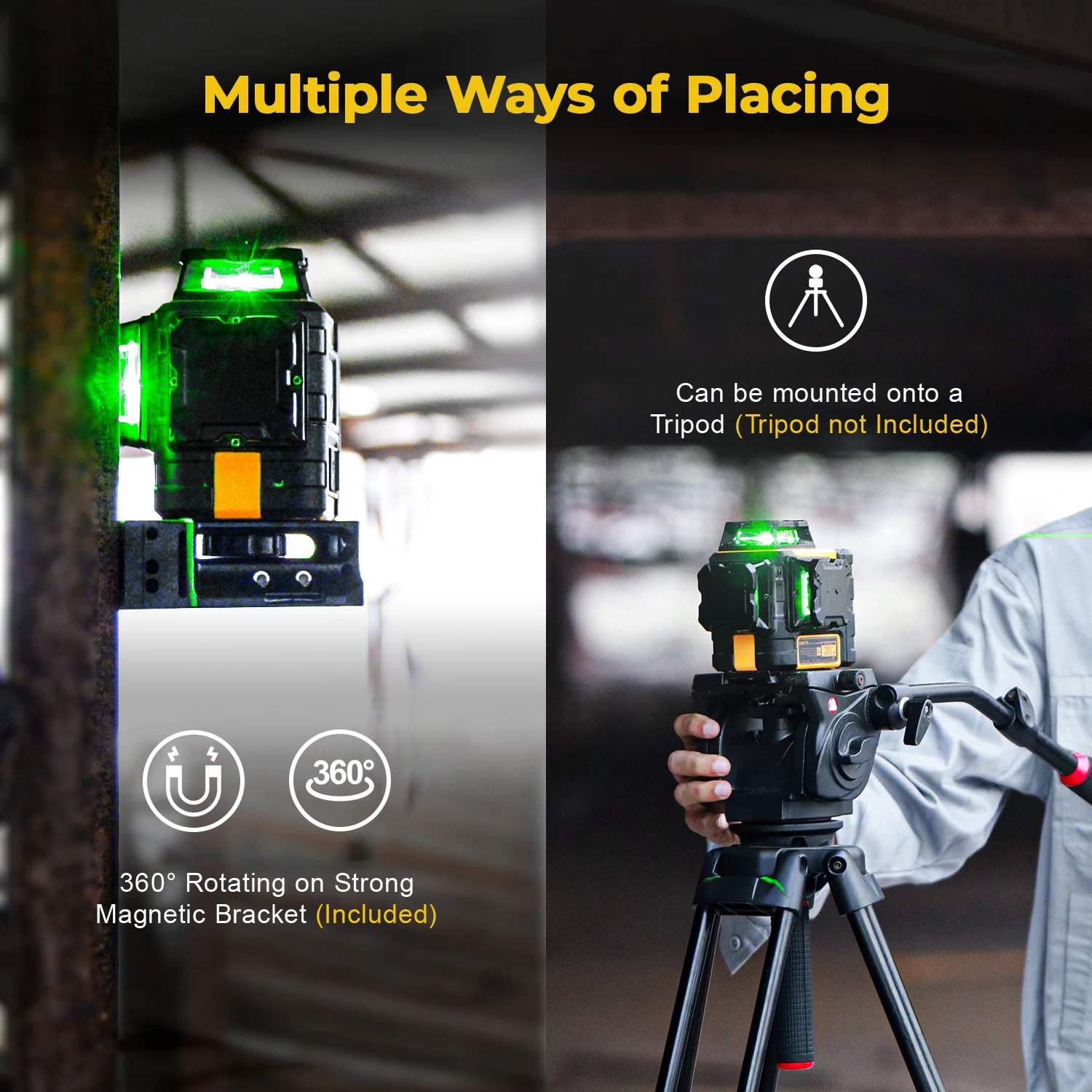 KAIWEETS KT360A 3D Cross Line  – обзор и цена Power Tools Green Color