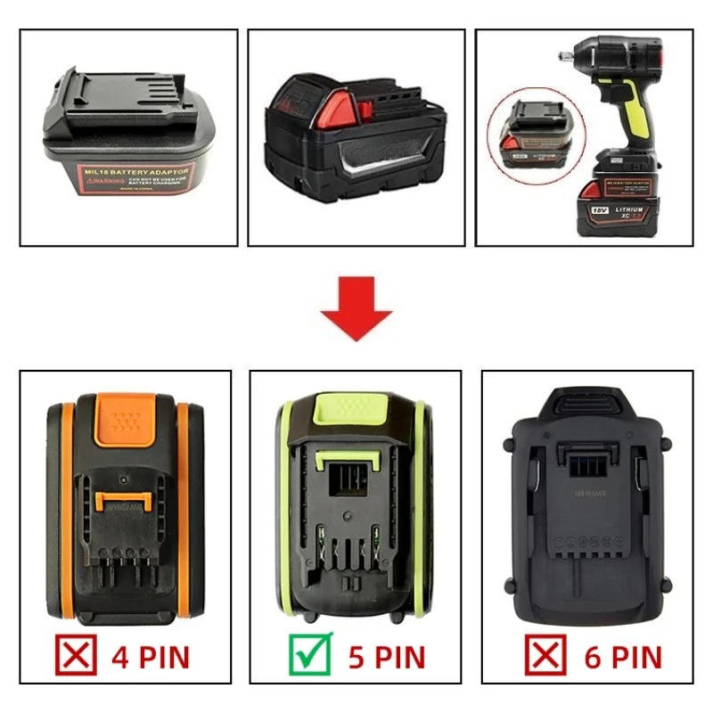 Battery Adapter Converter for  – обзор и цена Power Tools Green Color